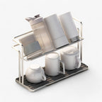 Double Layer Stainless Steel Cup Rack for Kitchen