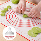 BakeFlex Silicone Baking Mat | Extra Thick & Non-Stick | With Measuring Scale | Perfect for Rolling Out Dough, Fondant & Pastry
