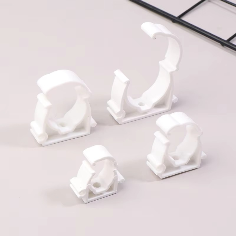 Plastic PPR Pipe Clamp Holders with Protective Cover, Set of 20