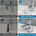 Rotating Multi-Purpose Universal Anti-Splash Faucet Extender