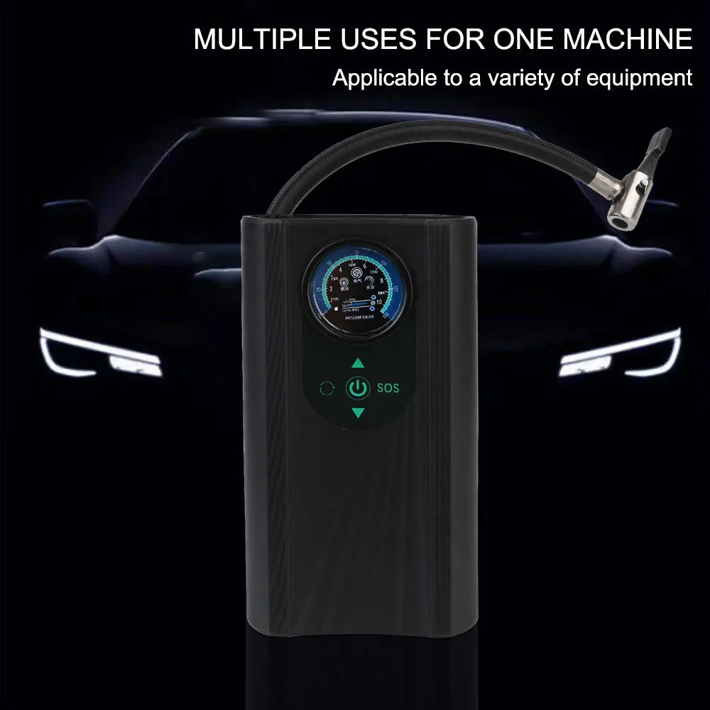 Tire Pump AutoAirX Pro | Portable Compressor 12V | Metal Cylinder | For Car, Motorcycle, Bicycle & Ball