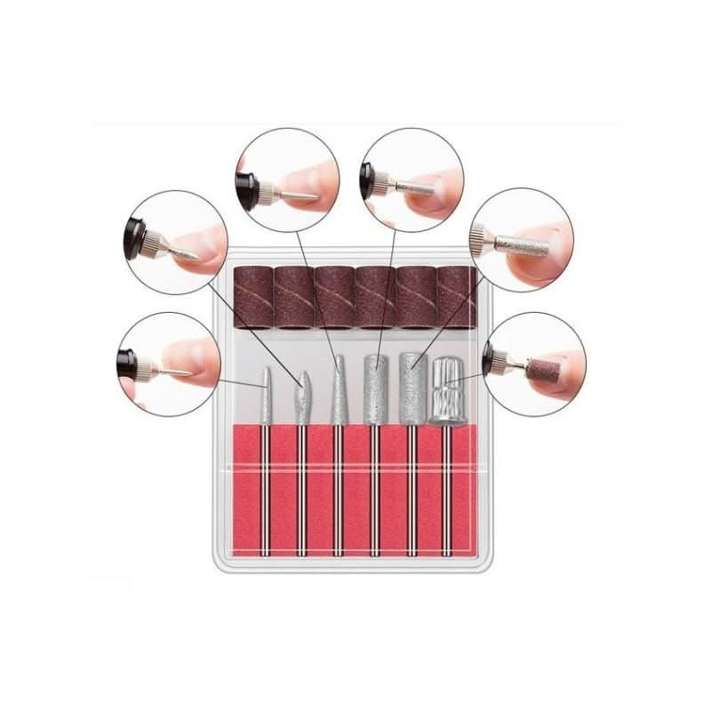 Electric 6-in-1 nail care set for manicure & pedicure