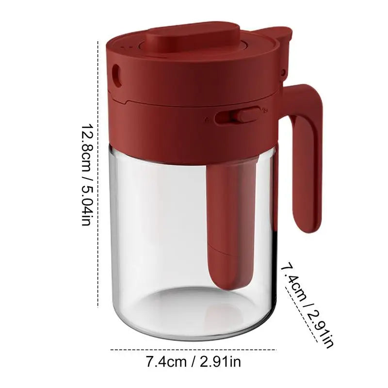 Transparent Glass Lockable Airtight Seasoning Jar with Spoon