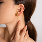 Dainty Radial Shine Stud Earrings
