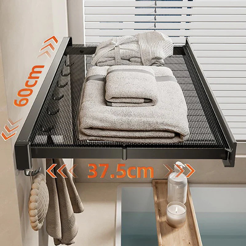 Ultra Suction Expandable Towel Storage Organizer Rack