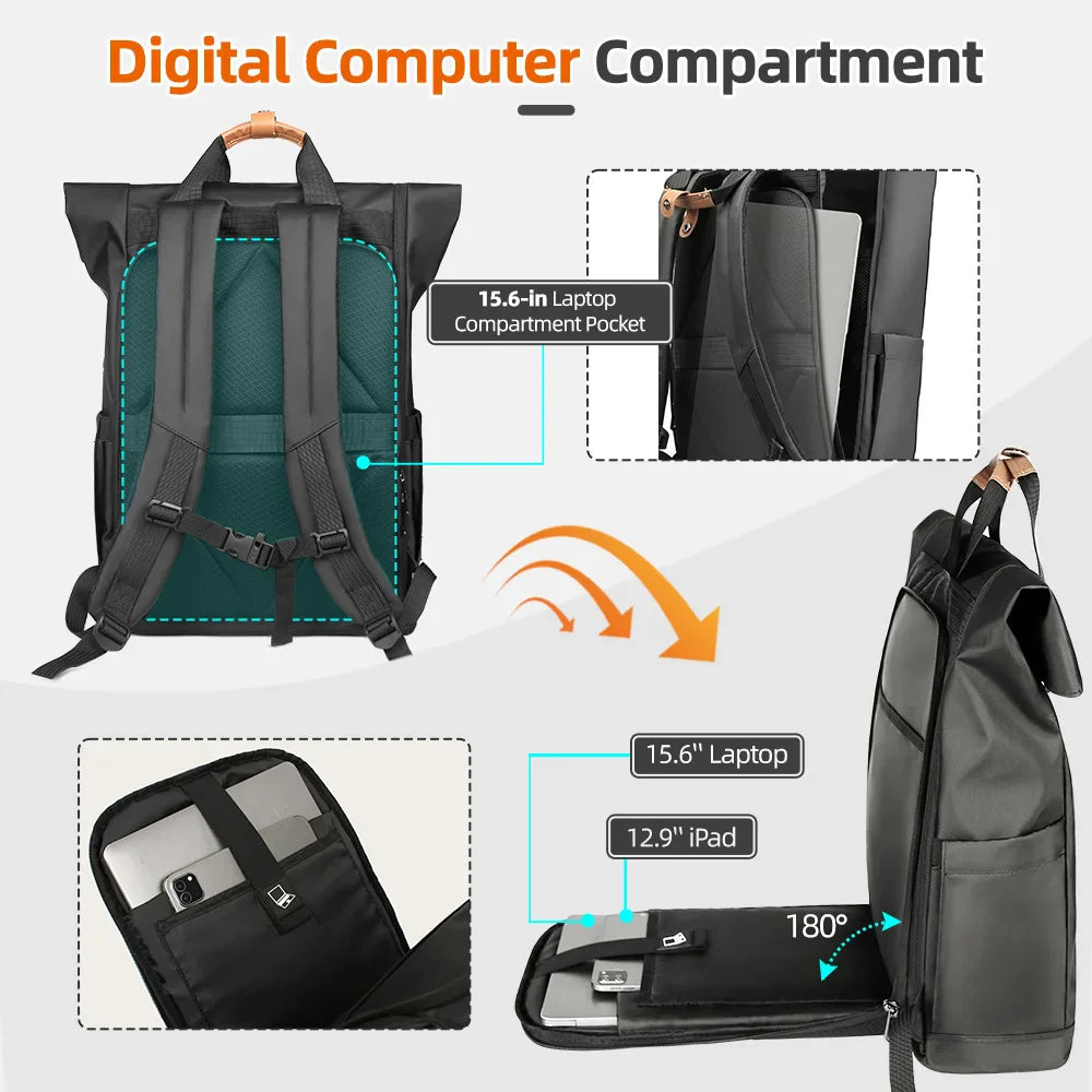Multifunctional Men's Backpack KnightShield | USB Port, Expandable, Waterproof, Anti-Theft