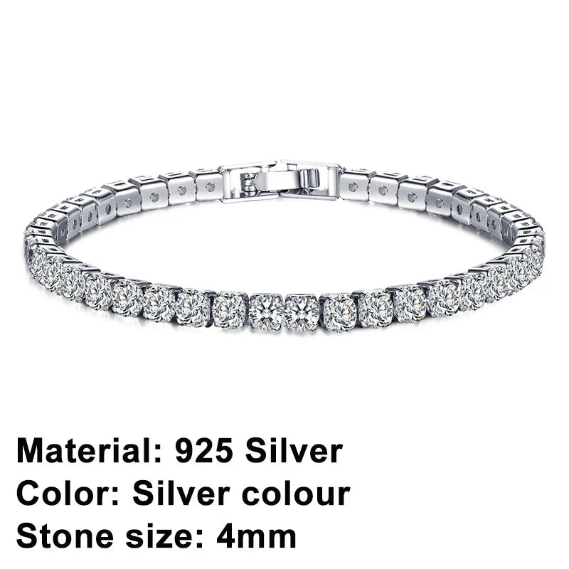 Tennis Bracelet – Shine with Attitude: Elegance in Sterling Silver and Hip-Hop Flair!