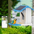 Solar-Powered Smart Bird Feeder with HD AI Camera