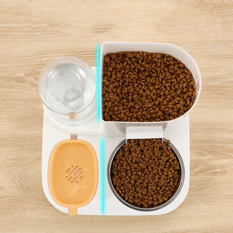 Feedipet Food & Water Dispenser for Cats & Dogs | Automatic Refill | 2-in-1 Bowl Set