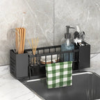 Ordinaqua Sink Organizer Shelf | Self-draining | Holder for Sponge, Soap & Cloth | Expandable & Hygienic | ABS Plastic
