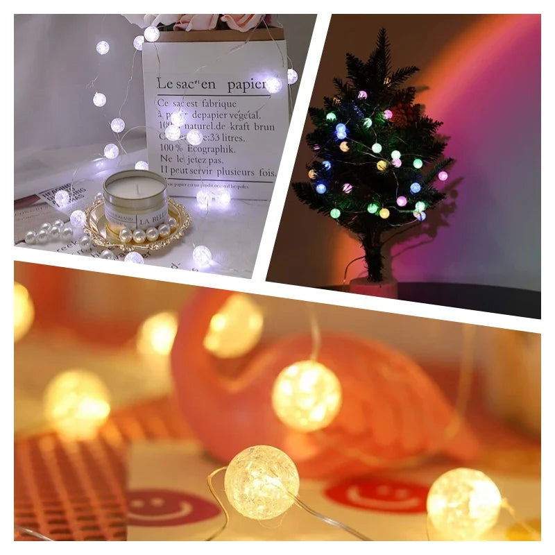LumiaGlow LED string lights | Warm white | 3 modes | Battery operated
