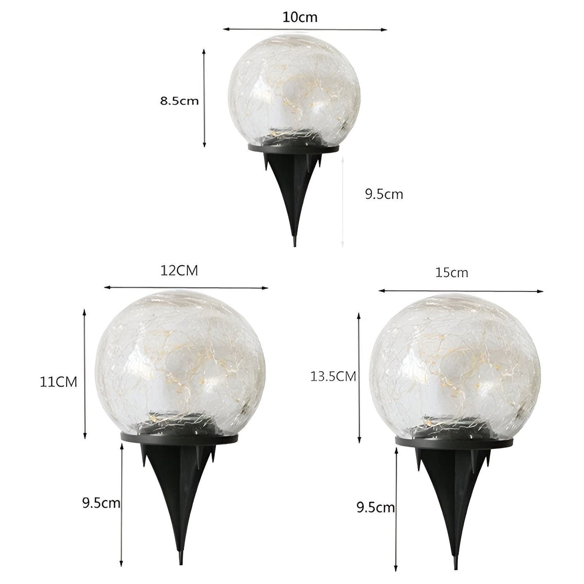 Lumora Solar Garden Light | Warm White LED Light | Automatic & IP65 Waterproof | Broken Glass Design