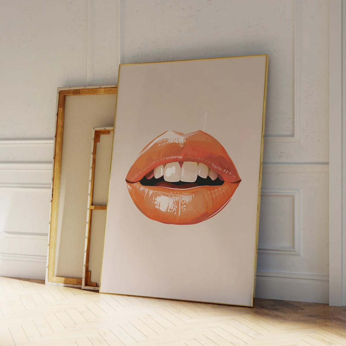 Coral Lips Wall Art