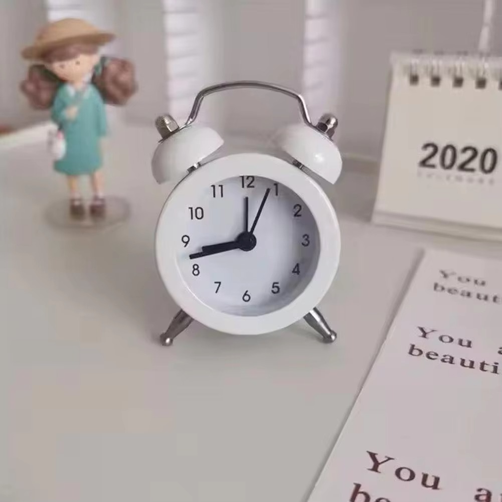 Cute Rabbit Ears Loud Twin Bell Alarm Clock for Heavy Sleepers