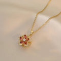 Rotating Flower Necklace