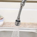AquaFlex Steel – Stainless Steel Faucet Extension with 360° Rotation & Water Saving Function