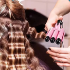 Ceramic Triple Barrel Wave Styler for Perfect Curls