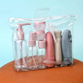 TravelEase 11-piece Travel Bottle Set | Refillable Containers for Cosmetics & Care | Cabin Luggage Approved & Leak-proof
