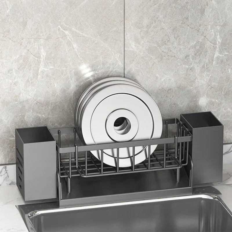 Ordinaqua Sink Organizer Shelf | Self-draining | Holder for Sponge, Soap & Cloth | Expandable & Hygienic | ABS Plastic