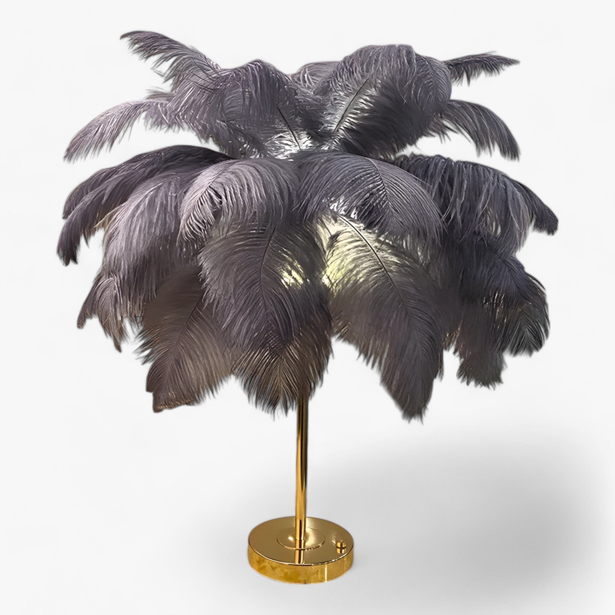 FeatherGlow | Table lamp with touch control - LED with feathers for weddings and room decoration