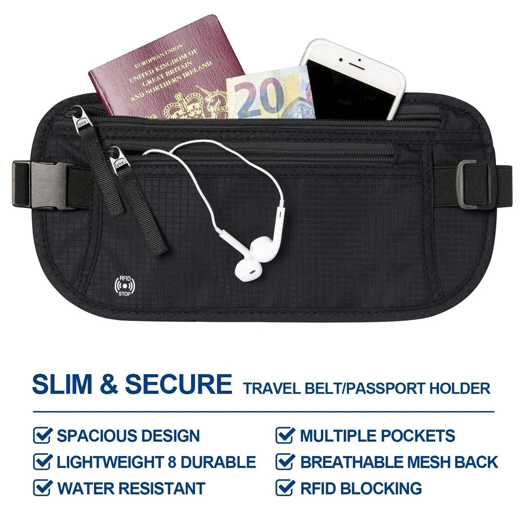 SafeGuard Waist Bag | RFID Protection | Adjustable & Compact for Travel