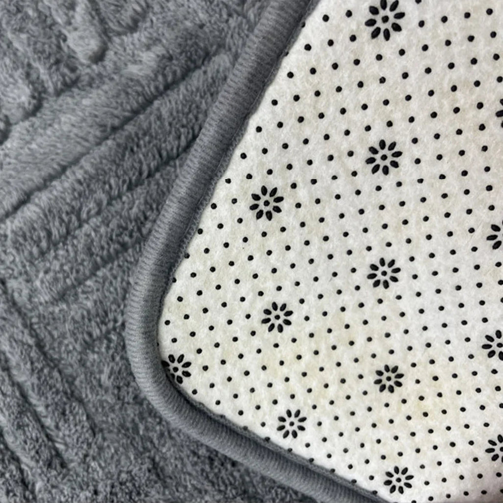 Striped Non-Slip Bath Mat, Soft and Absorbent