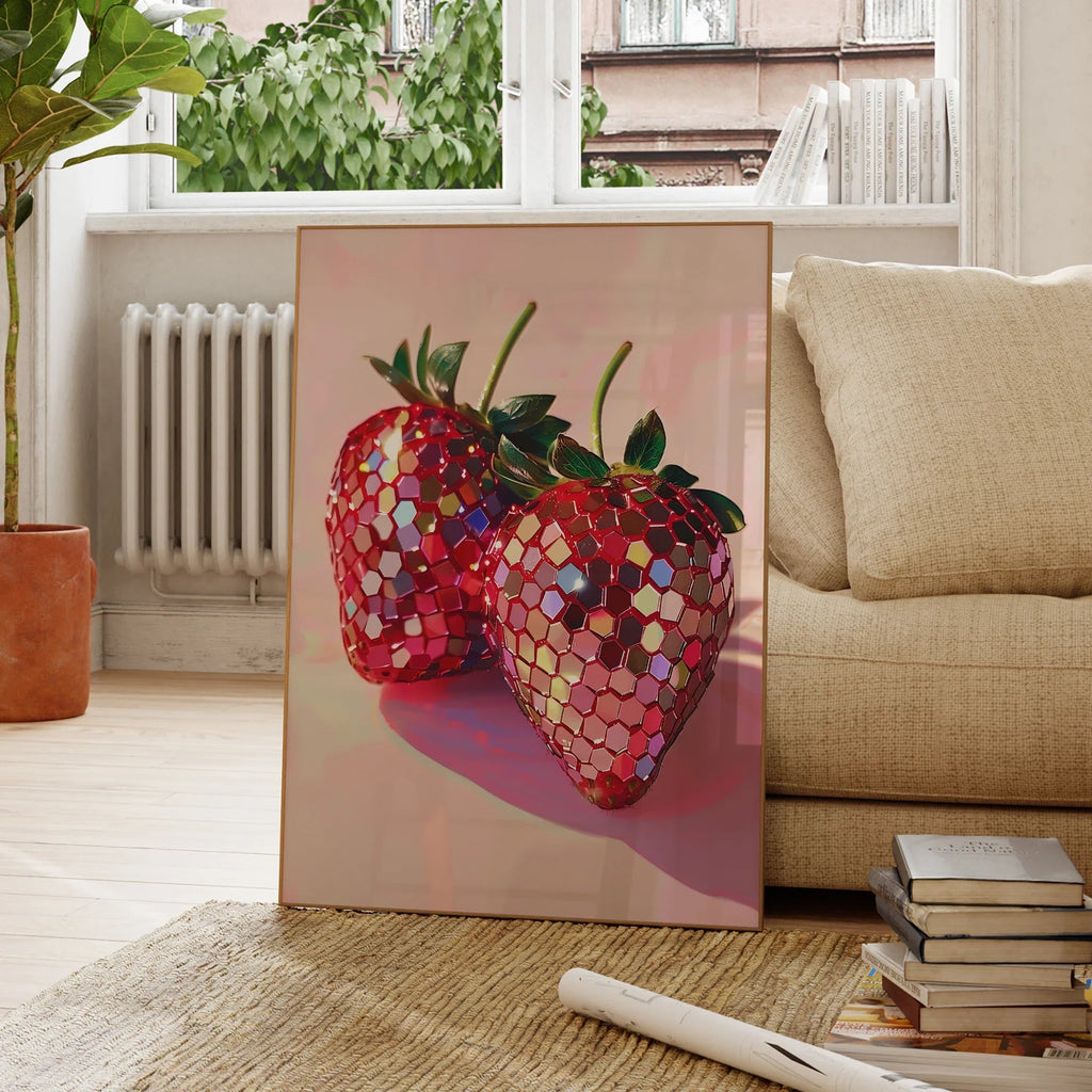 Disco Strawberry Wall Art