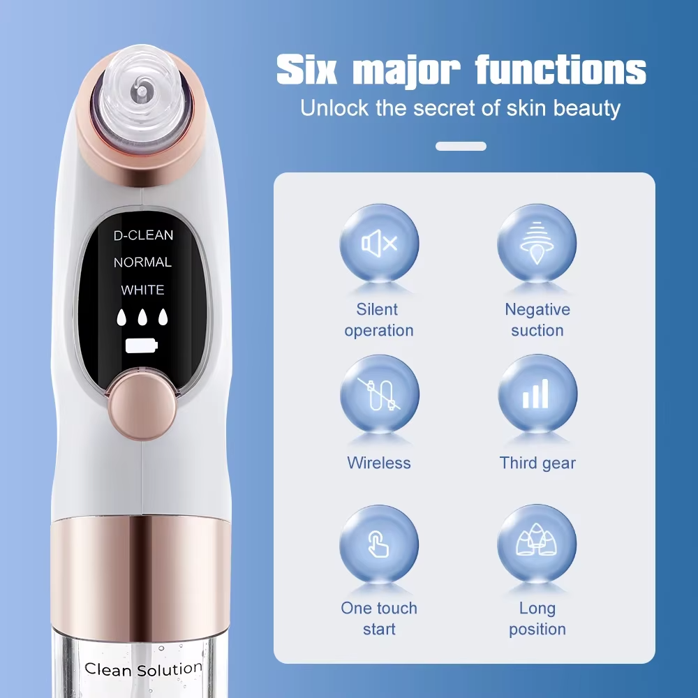 Electric Bubble Blackhead Remover with USB Rechargeable Suction and Water Cycle Technology