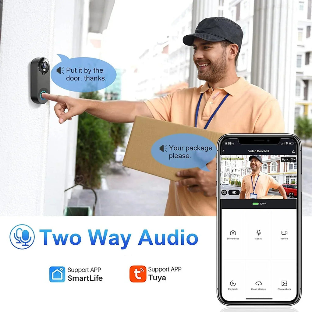 ViewSecure Doorbell with Camera | 1080P HD | Wi-Fi & App | Motion Detection & Night Vision