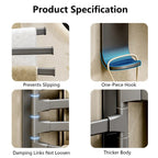 Bathroom Towel Holder Rotatable Towel Rack Space Aluminum 1/2/3/4/5-Bar Towel Holder Kitchen Shelf Kitchen Hanging Shelf Wall Mounted