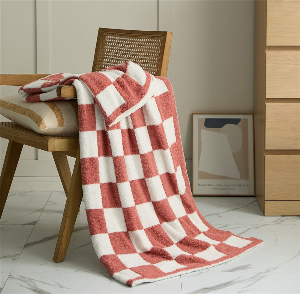 COLOURFUL CHECKERBOARD THROW
