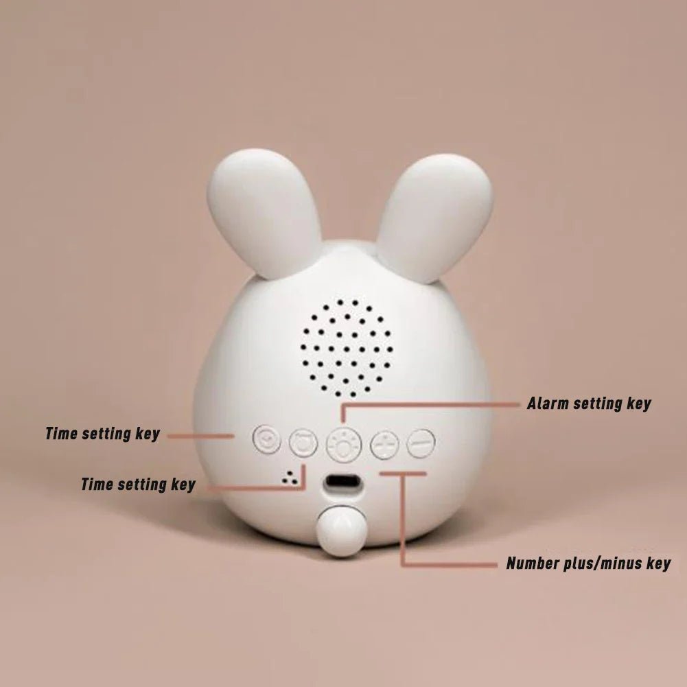 Children's Alarm Clock in Rabbit Shape with LED Night Light - BunniGlow