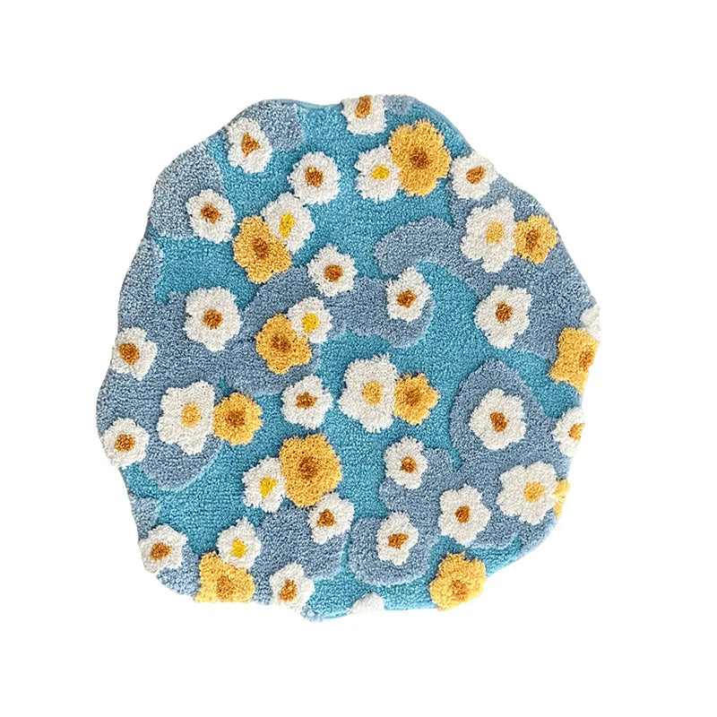 Moss Flower Tufted Round Rug