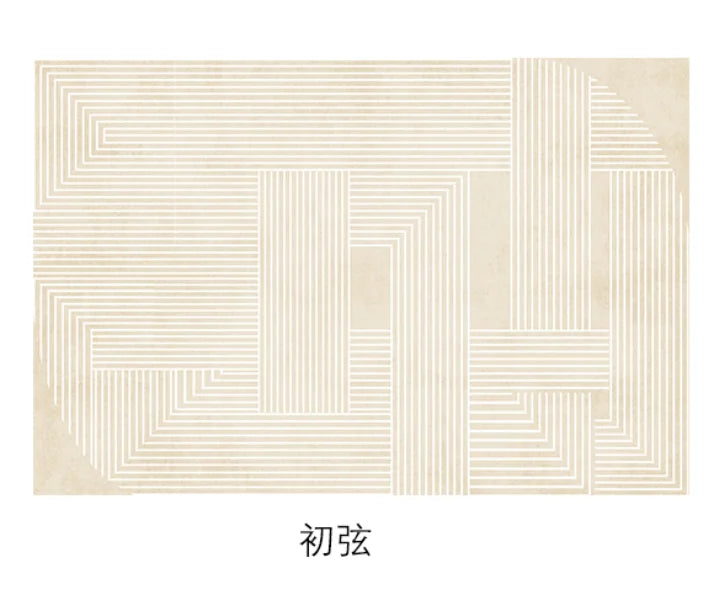 Plush Area Rug with Non-Slip Backing for Bedroom or Living Room