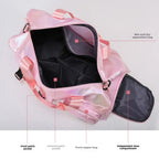 Lumivista Holographic Travel Bag | Stylish Weekender Shoulder Bag with Shoe Compartment | Perfect for Weekend Trips & Short Journeys
