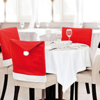 SantaSeat Christmas Chair Covers – Set of Decorative Chair Covers with Santa Design