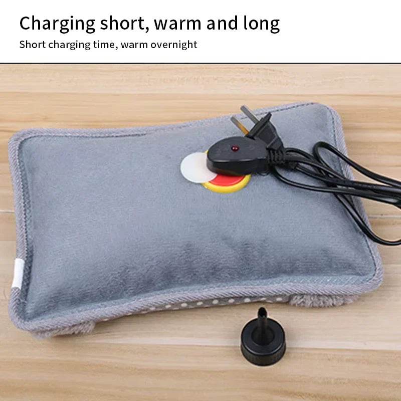 Electric Hot Water Bottle HeatDot 500 | 500W Quick Heating with EU Plug | Rechargeable Hand Warmer with Double Pocket | Safe Heat Source for Winter & Office