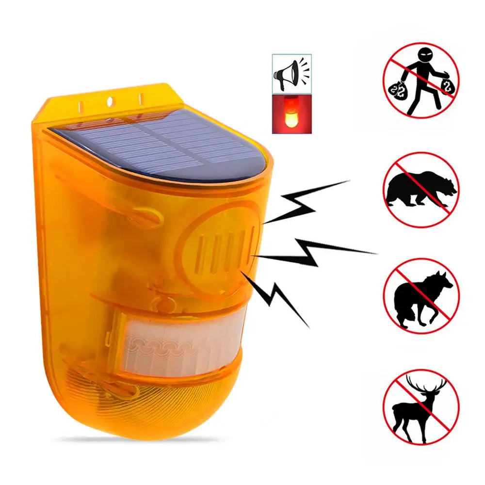 Solar-powered animal repeller with alarm – Effective protection against animals