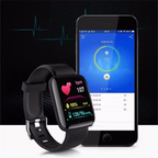Bluetooth Smart Fitness Watch with Music Control and Pedometer