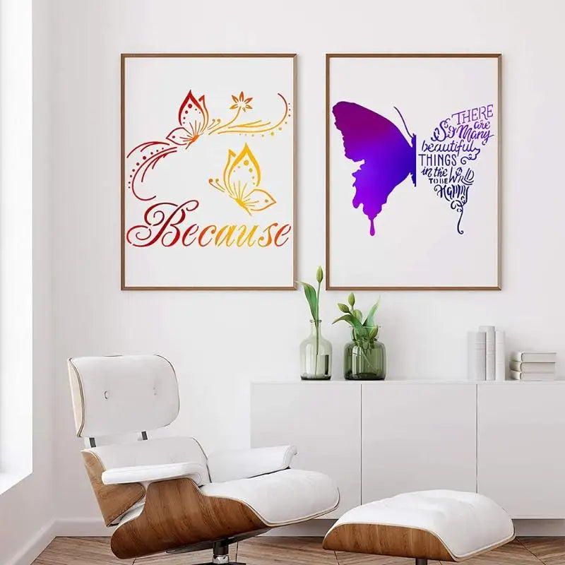 FloraCraft Wings | Butterfly Stencil Set | 16 Designs for Creative DIY Projects