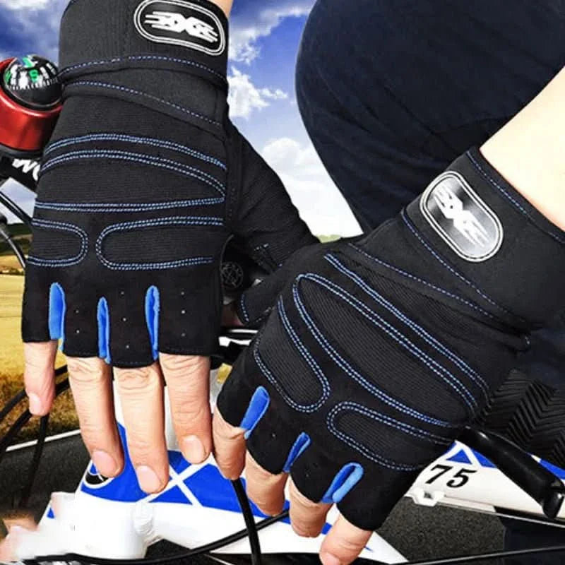 Shock-resistant training gloves with wrist support | For weight training, fitness & cycling
