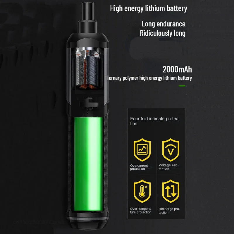 Mini Cordless Rechargeable Electrical Screwdriver Drill Tool Set with Drill Bits