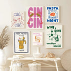Cin Cheers Wall Art – Aesthetic Cocktail Poster Print
