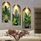Verdeco wall stickers | wall sticker plants 3D | watercolor look | self-adhesive & residue-free | living & bedroom decor