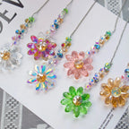 Crystal Suncatcher LumiMargarita | K9 Daisy Rainbow Catcher | Window & Garden Decor | 32 cm | Gift Idea for Home