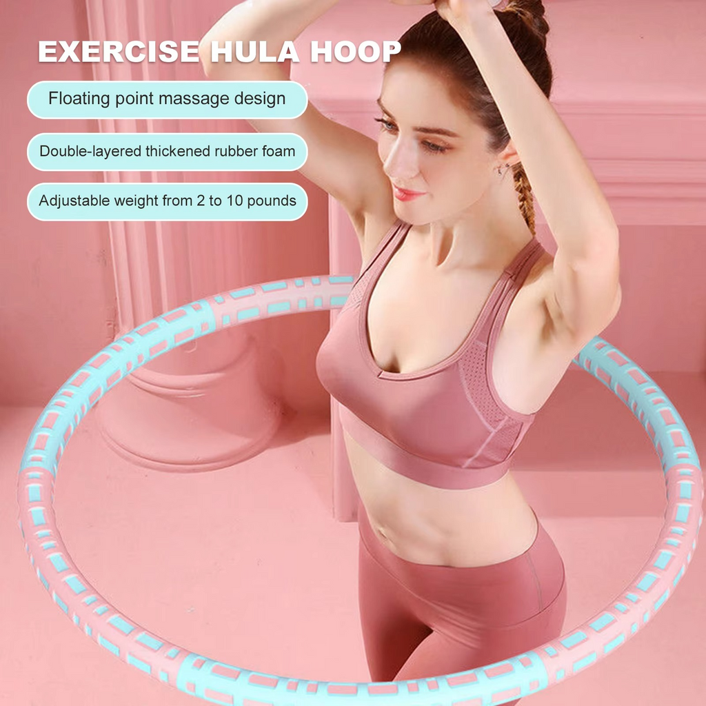Detachable Stainless Steel Weighted Fitness Hoop for Full Body Exercise