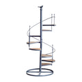 Elegant spiral-shaped plant stand for balcony and garden arrangements