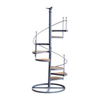 Elegant spiral-shaped plant stand for balcony and garden arrangements