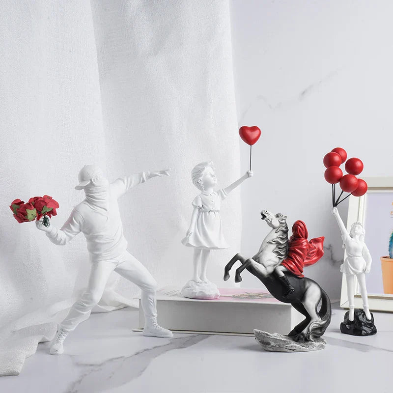 Banksy inspired sculpture collection