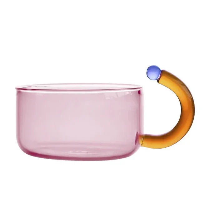 Colorful glass tableware